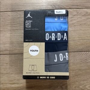 Jordan Youth Boxer Briefs in Blue, Black, and Gray
